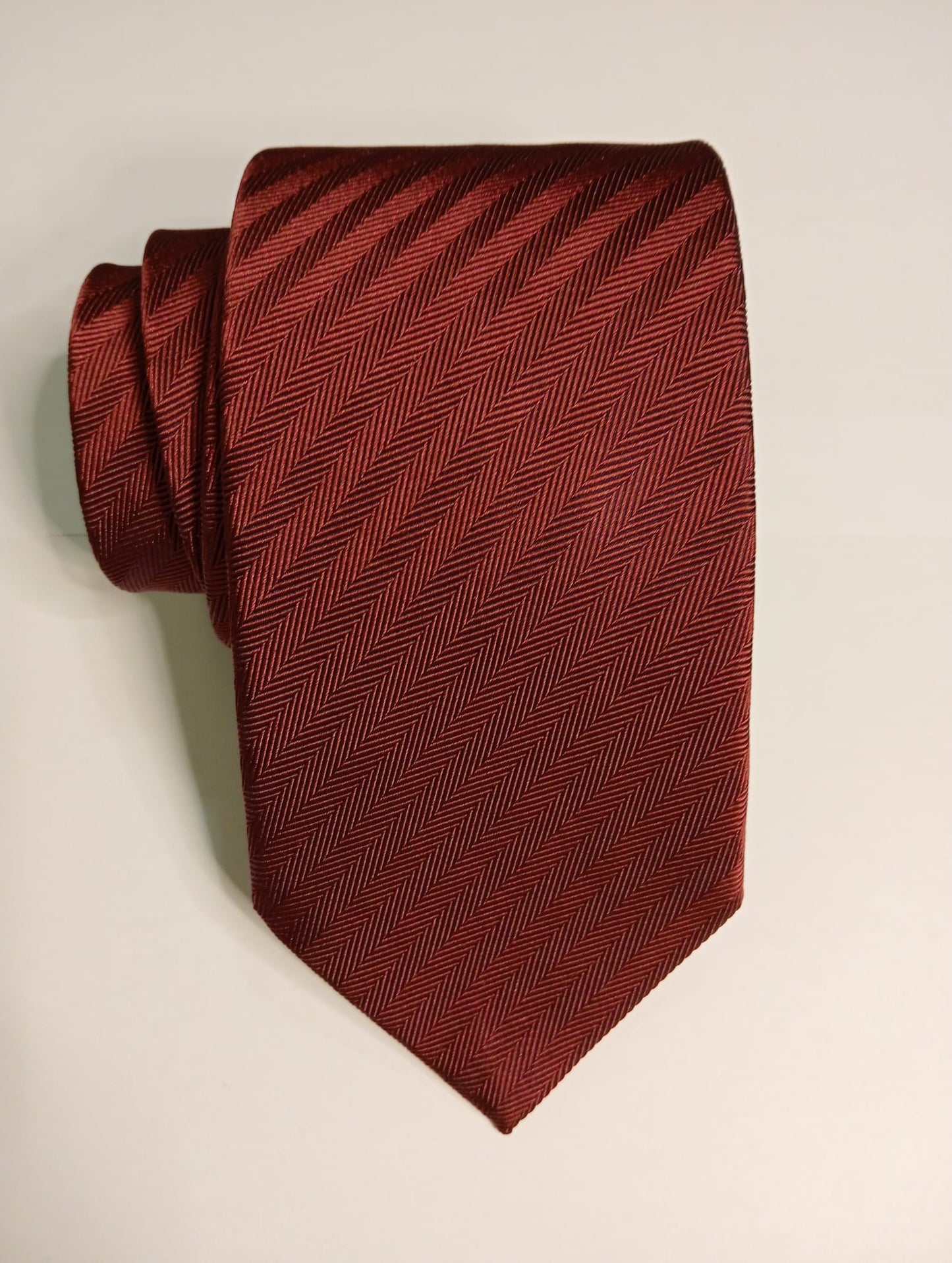 Corbata espigas burdeos
