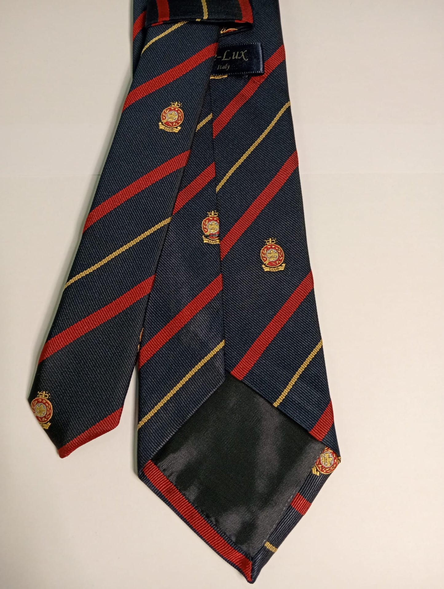 Corbata regimental rayas rojas