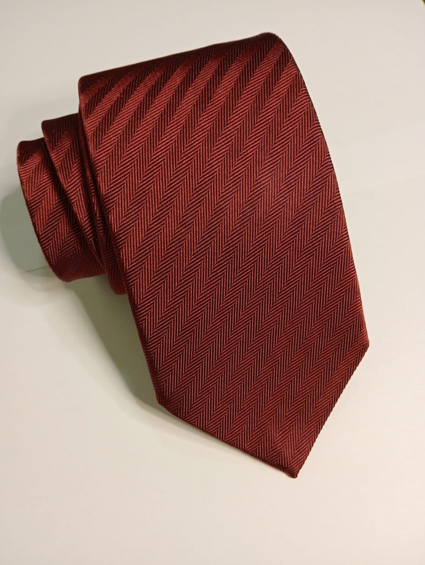 Corbata espigas burdeos