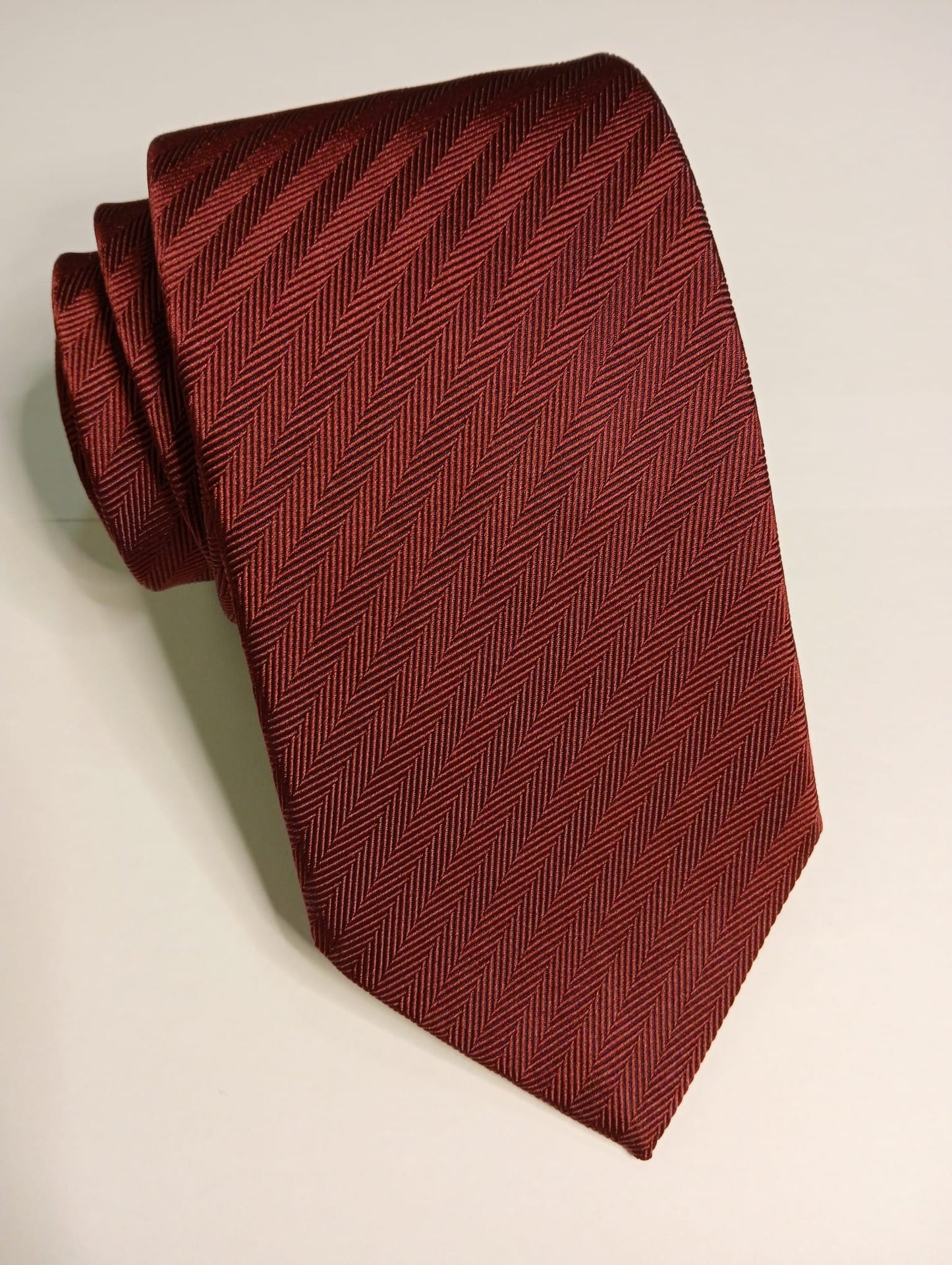 Corbata espigas burdeos