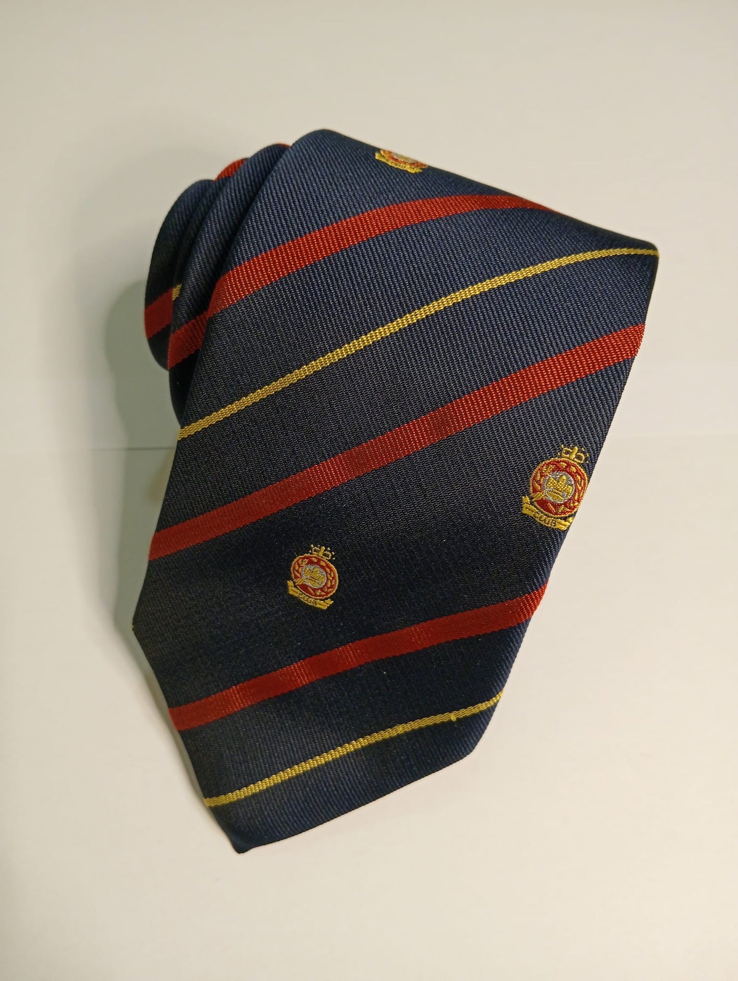 Corbata regimental rayas rojas