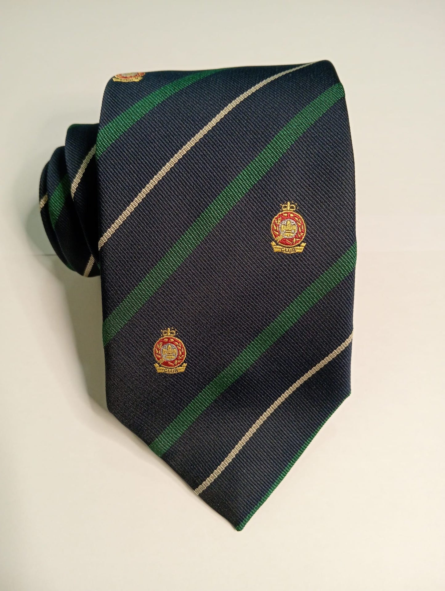Corbata regimental rayas verdes
