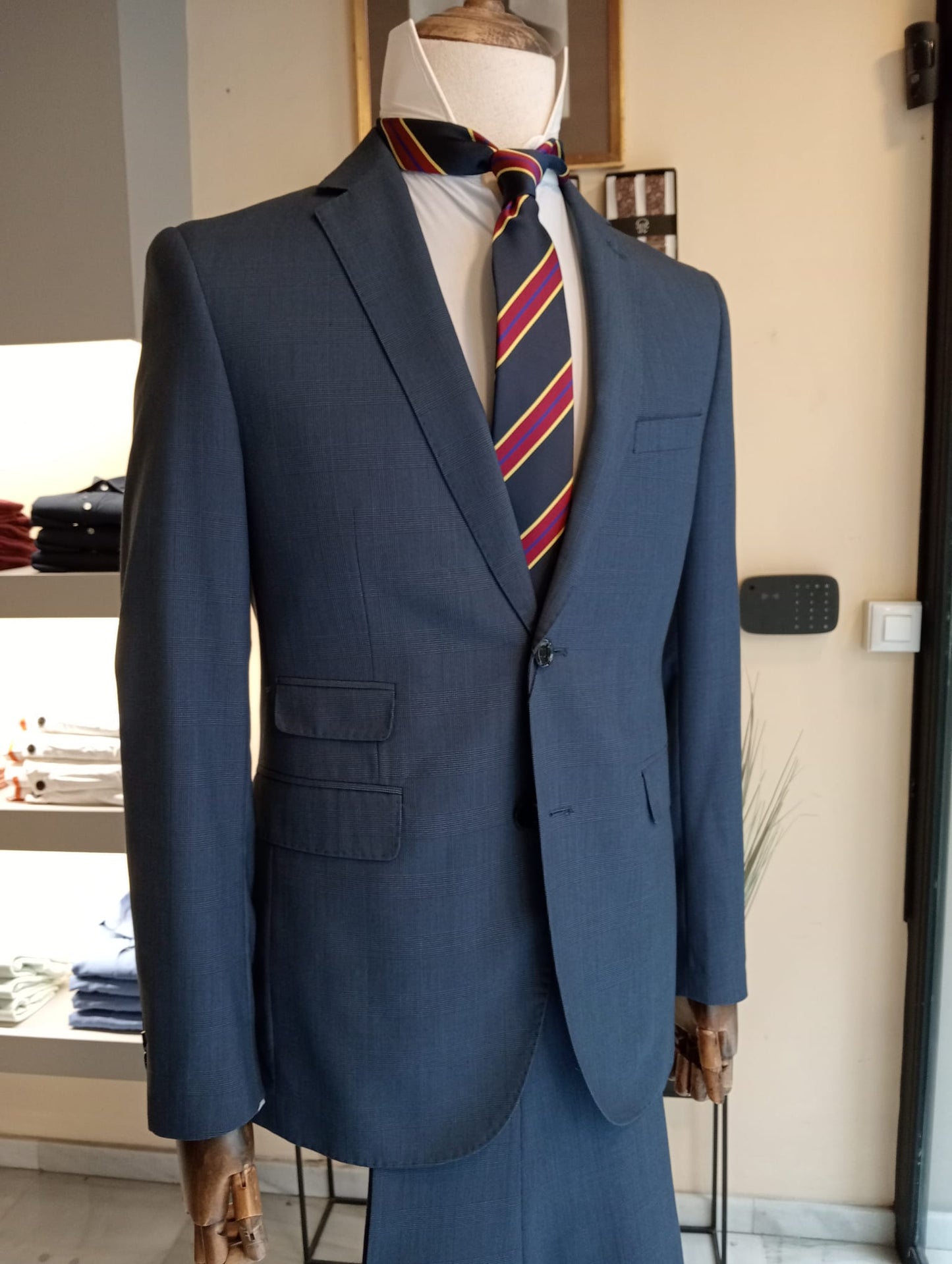 Traje Príncipe de Gales azul