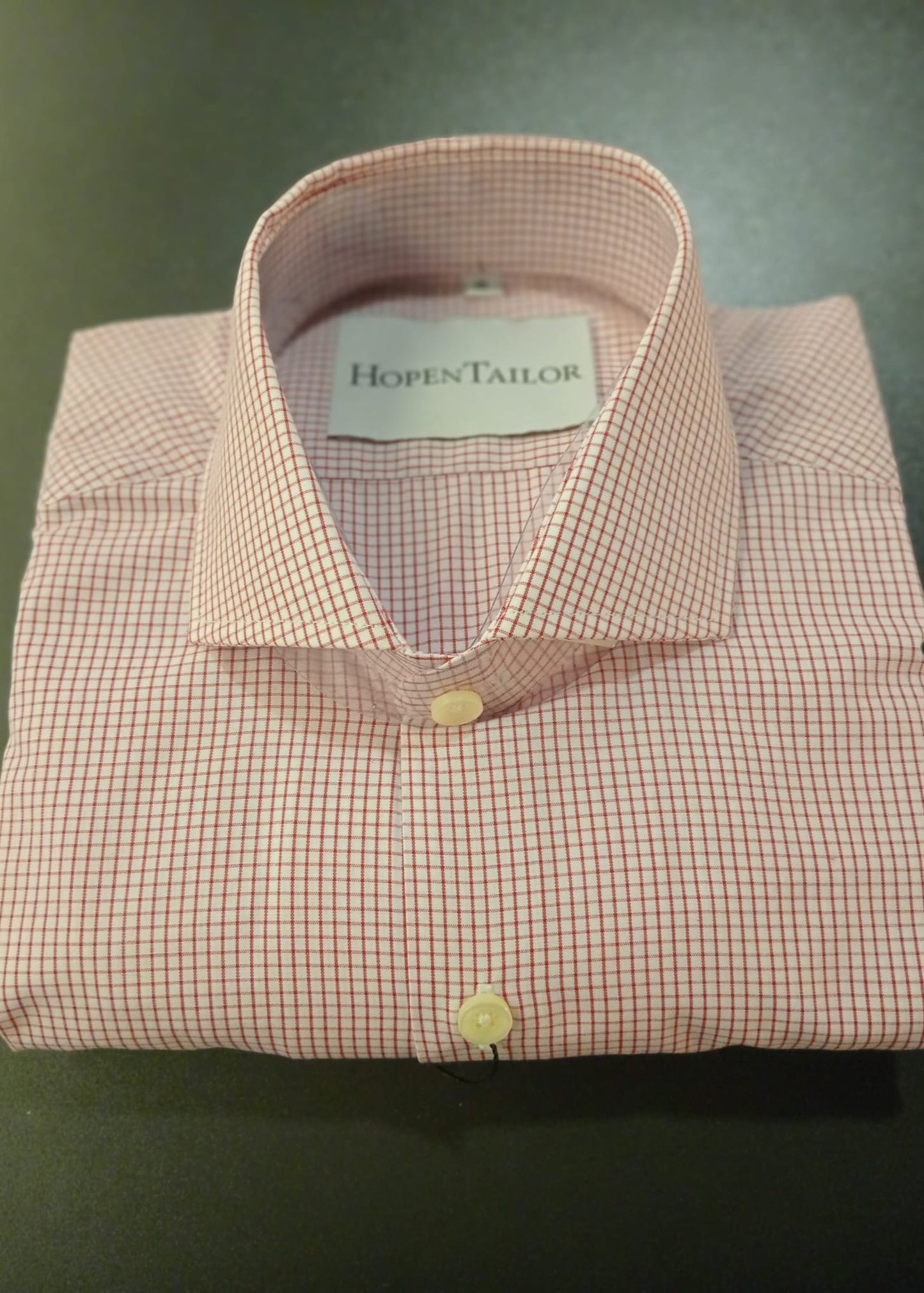 Camisa vestir cuadros rojos