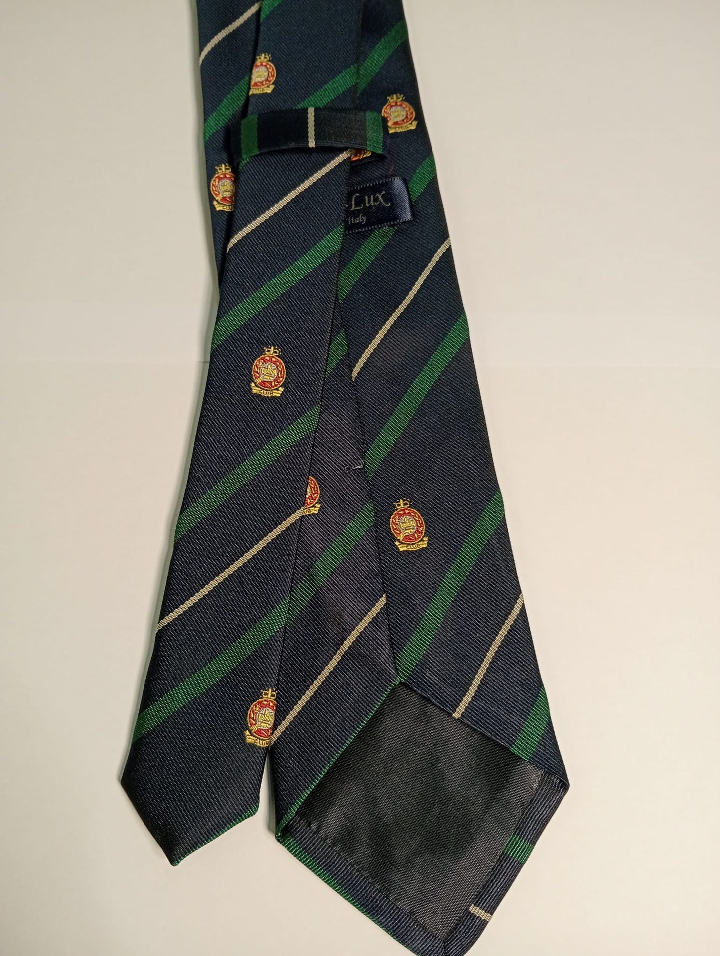 Corbata regimental rayas verdes