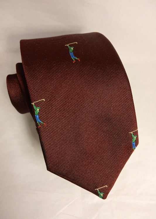 Corbata Golf burdeos