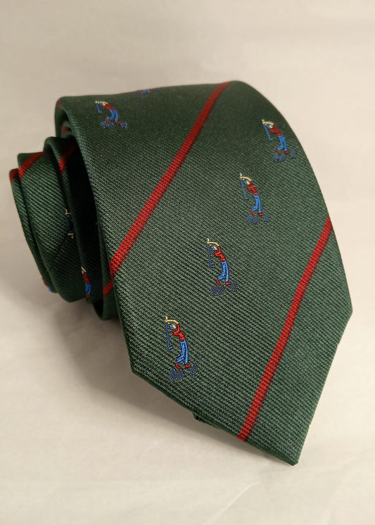 Corbata Golf verde rayas