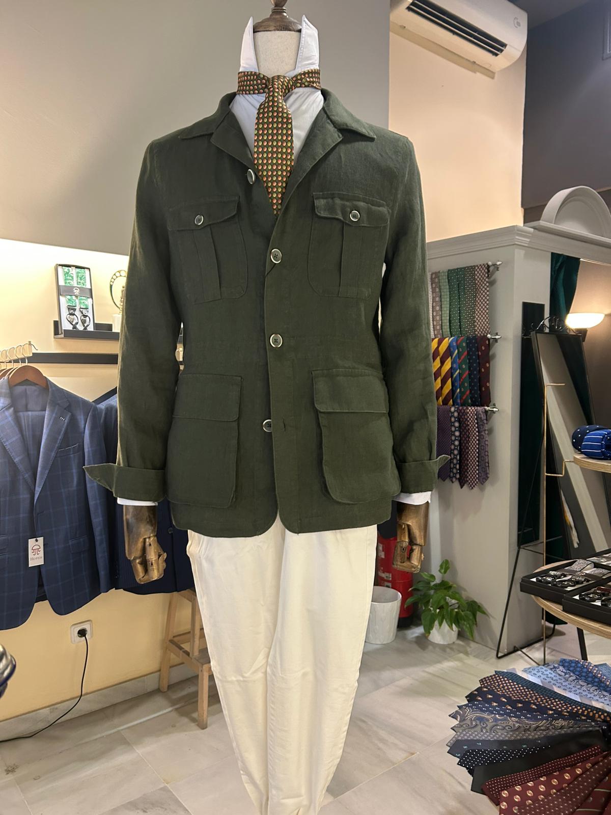 Sahariana lino verde